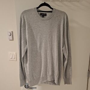 Brooks Brothers Men's Supima Cotton Light Gray Crewneck Sweater (Size XL)